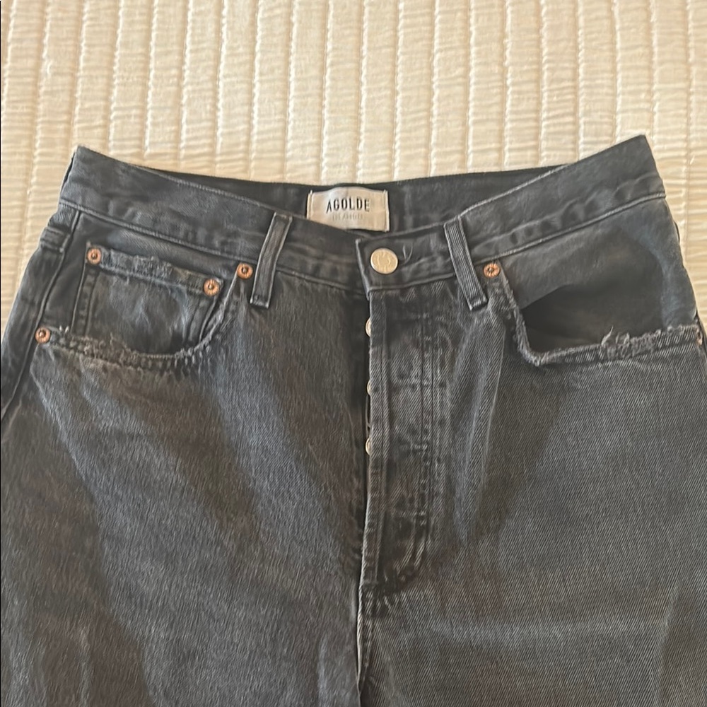 AGOLDE Dame High Rise Wide Leg Jeans in the color Hitch - Picture 9 of 9